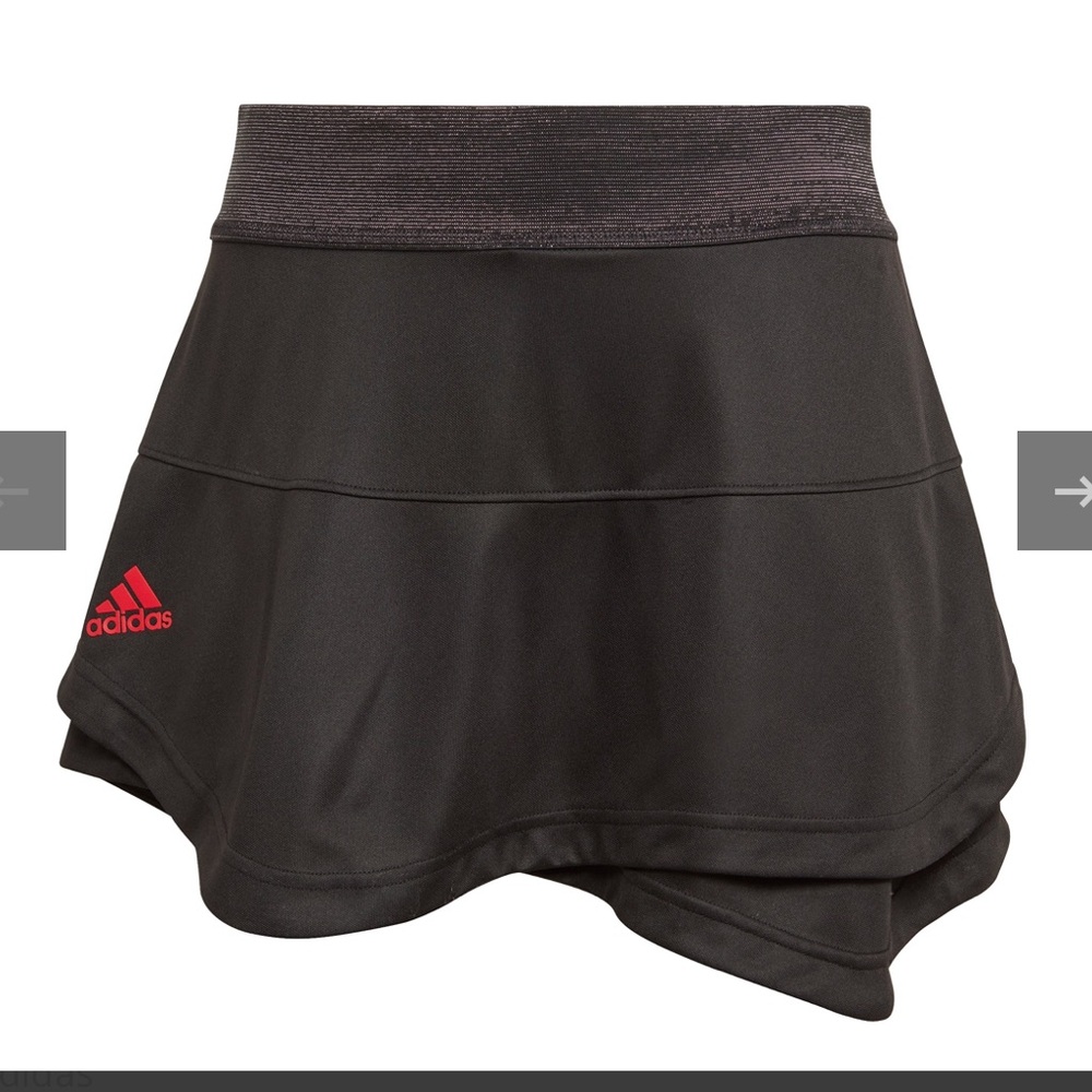 Adidas Prime Dope Dye Match Skirt Tennis Skort Size L Black Elastic Waist